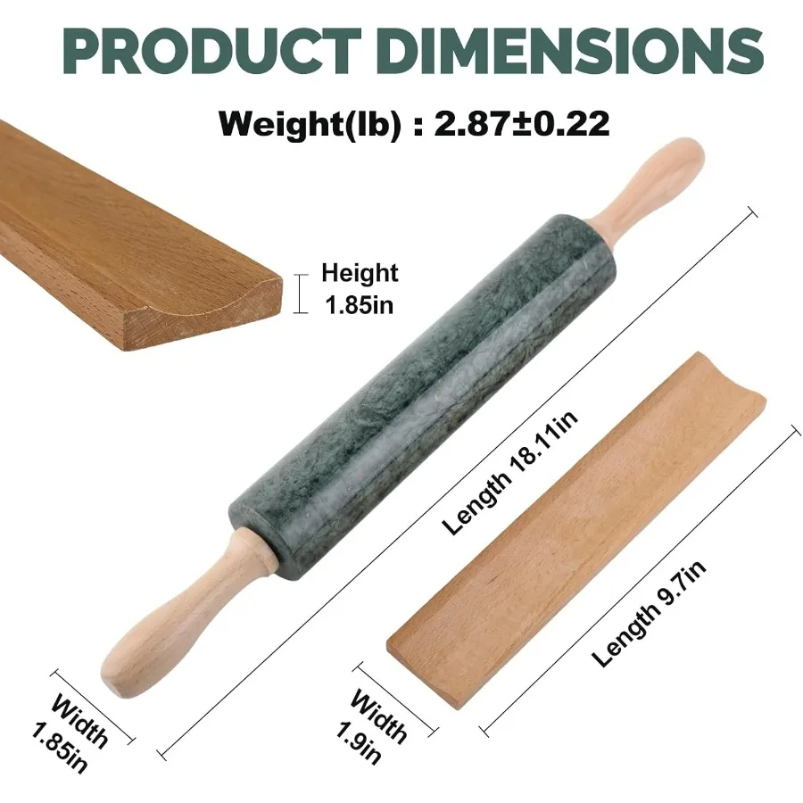شوبك من الرخام الطبيعي الهندي، أسطوانة عجين مصقولة غير لاصقة، معكرونة، زلابية، فندان، قشرة فطيرة، خبز، عجينة البيتزا، طقم