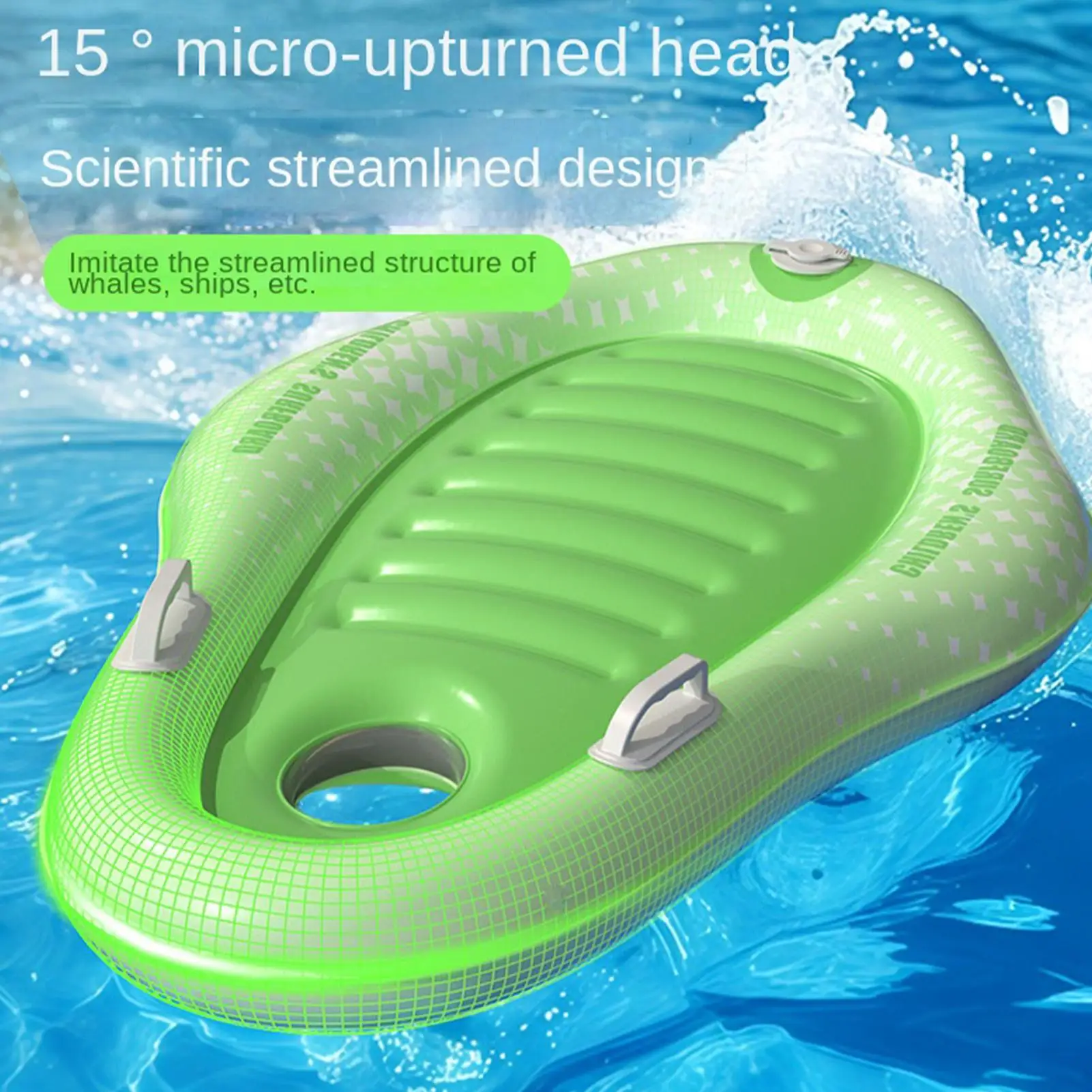 Beach Floats Floating Lightweight Inflatable Surfboard With Handle Kids Beach Games For Summer Lake Vacation Family Trip Game