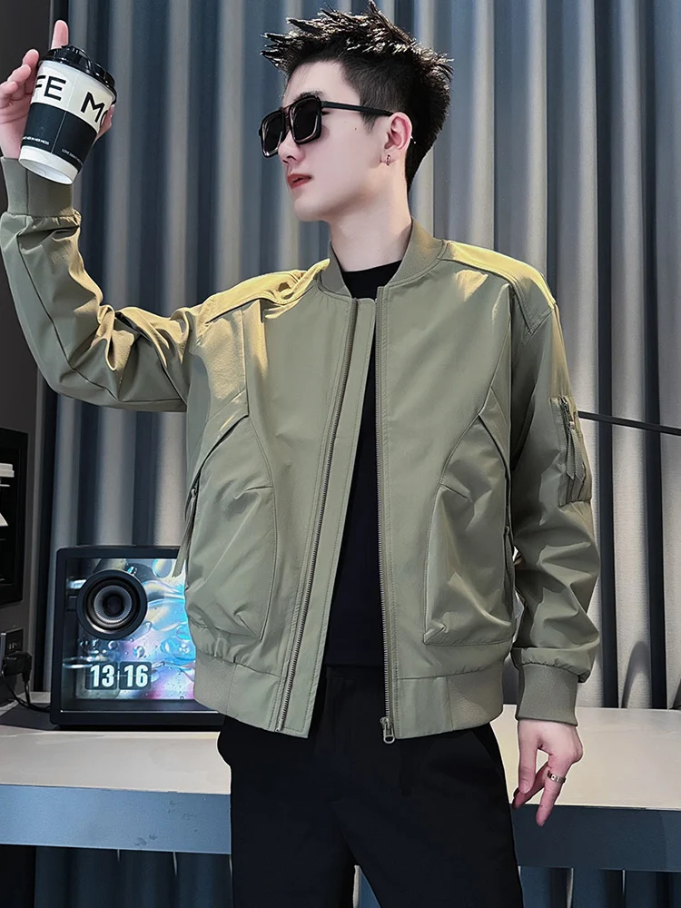 

Повседневная мужская бейсбольная куртка Jaet 2025, новый модный бренд Haome, высококачественная приталенная куртка Youth (3) из полиэфирного волокна