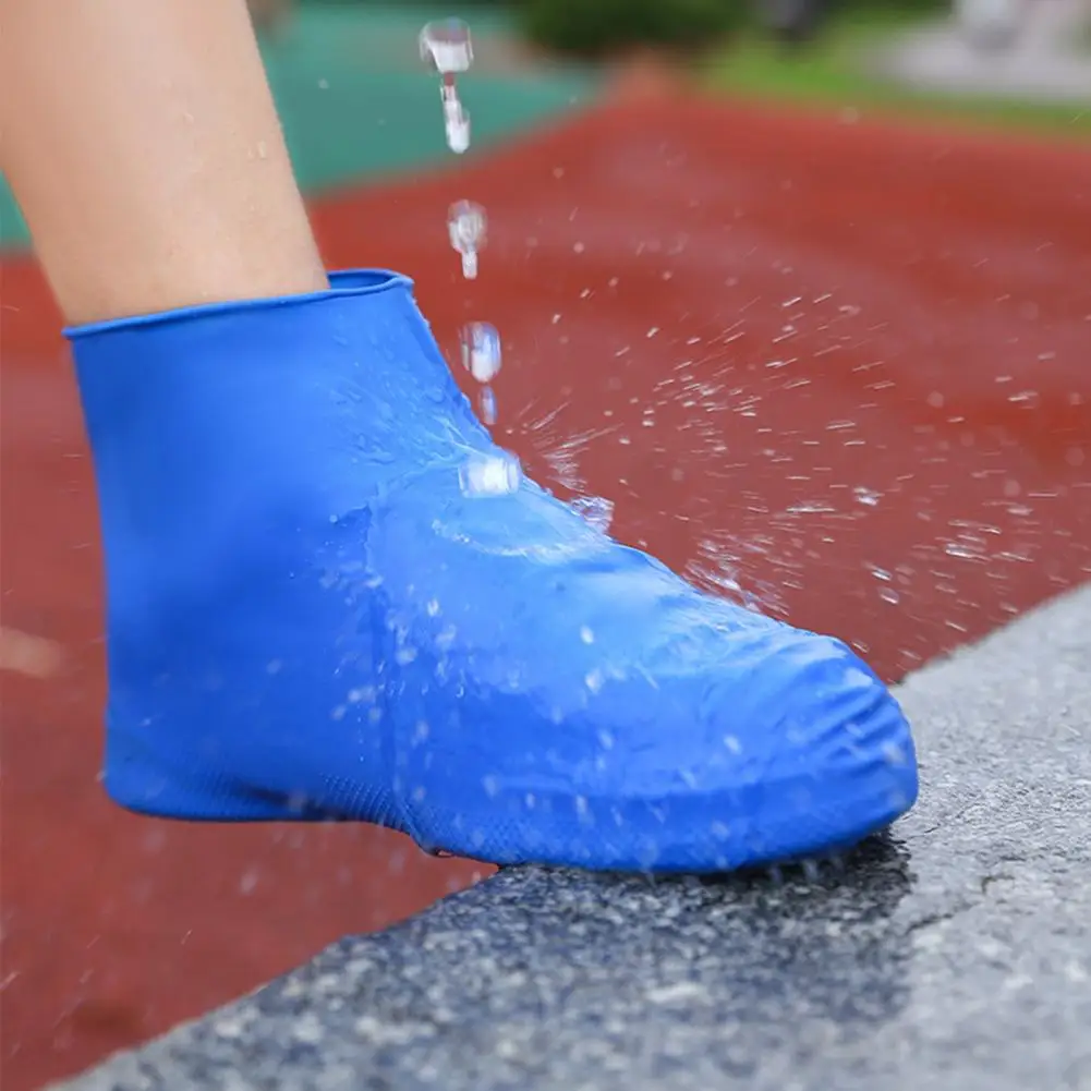 Rubber Rain Shoes Covers Slip-resistant Waterproof Rain Boot Overshoes Silicone Adults Children Shoe Covers Sneakers Protectors