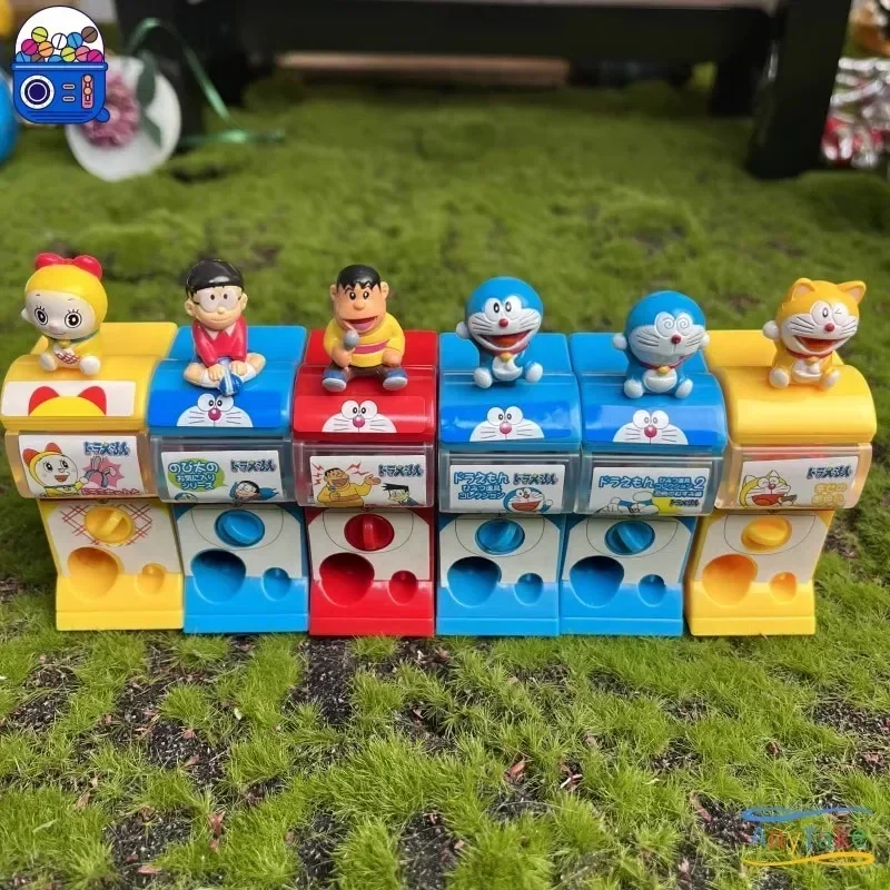 Original Genuine Cute Doraemon 1/12 Miniature Assembly Machine Kawaii Capsule Toy Prop Figure Anime Model Gifts