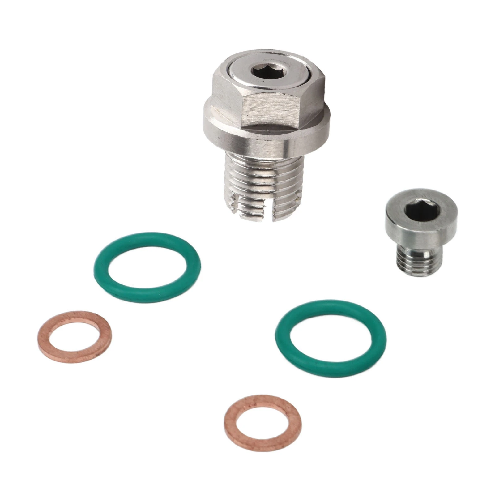 Piggyback قابس التصريف الفولاذ المقاوم للصدأ الذاتي التنصت النفط عموم الموضوع إصلاح أطقم مع عرافة وجع يا حلقة طوقا M14.1-1.5x15mm