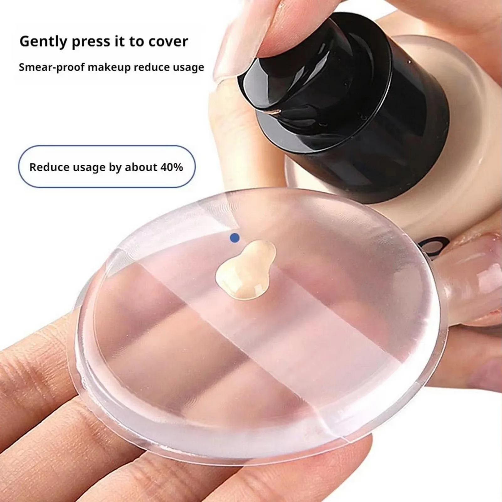 إسفنجة مكياج شفافة مستديرة/إسفنجة على شكل دمعة لبودرة الأساس السائلة للاستخدام الجاف أو الرطب للوجه