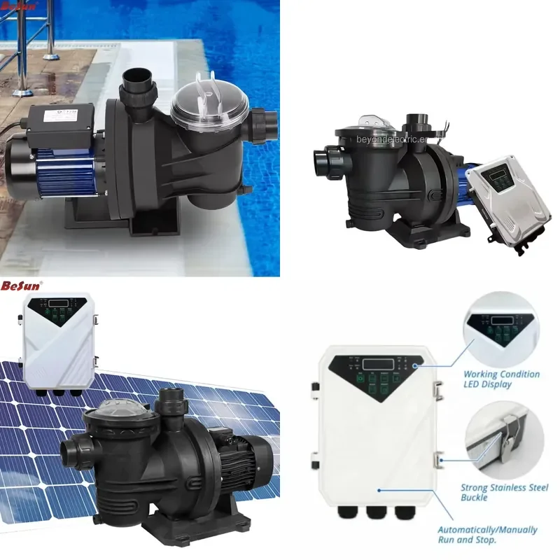 500W High-Flow 24V Swimming Pool Water Circulation Pump Solar Pool Pump with Low Pressure OEM Customizable for Clean Water