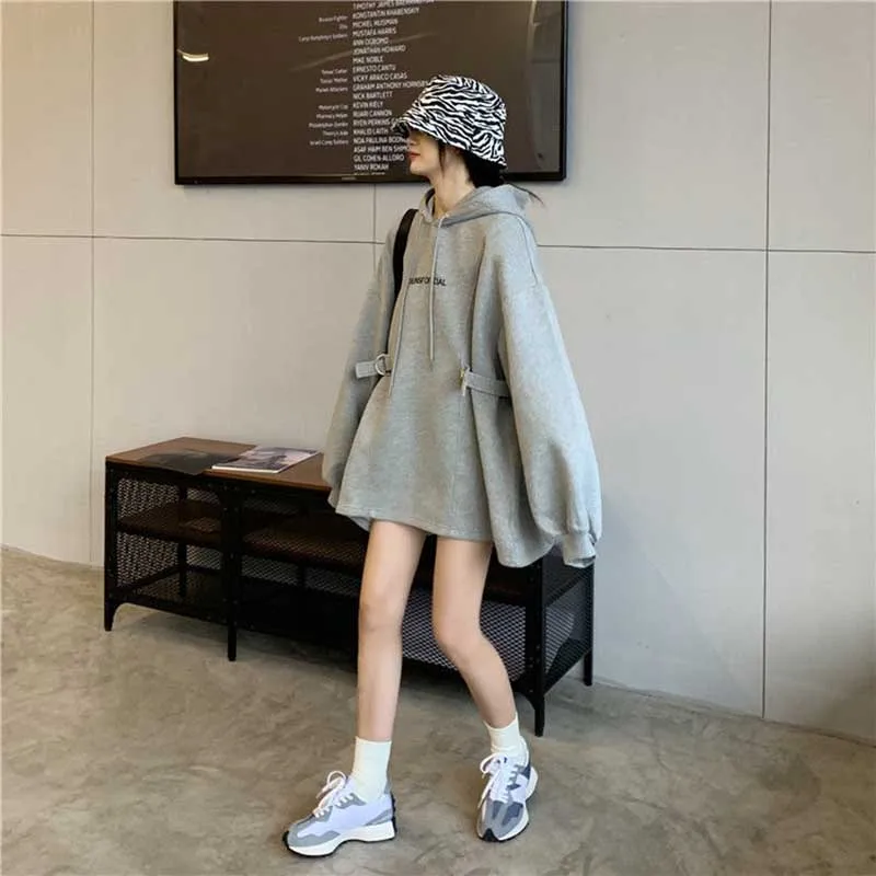 Fashion Spliced Embroidery Casual Hoodies Sweatshirts Female Clothing 2024 Spring New Loose Korean Tops All-match Sweatshirts