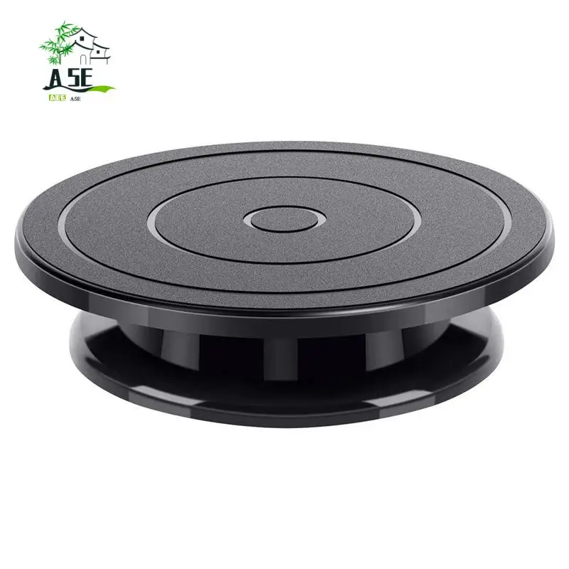 

A05E-11-дюймовый вращающийся проигрыватель, скульптурное колесо, вращающийся проигрыватель для торта, черная окраска, поворотный стол, подставка