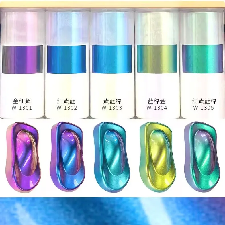 25g Iridescent White Ghost Chameleon Pigment  Colorshift Car Paint Pigment Powder  - Multi-Color Shifting Effect