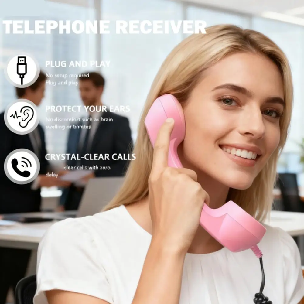 Retro Phone Handset Type-C / 3.5mm Jack Cell Phone Receiver Vintage Old School Telephone Handset For Mobile Phones