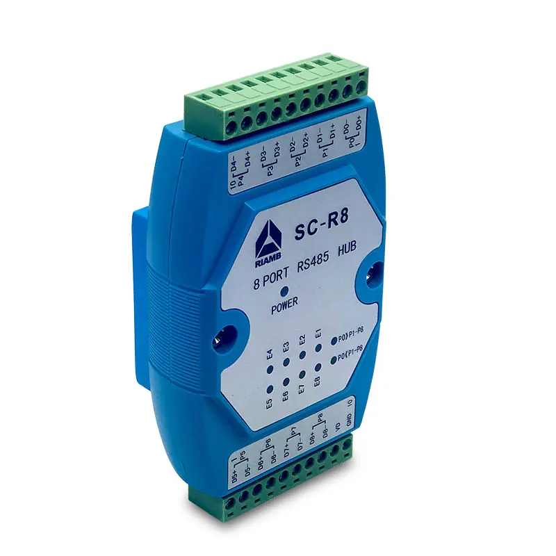 

SC-R8 Industrial Grade RS485 Module Hub Converter Adapter Eight-port Isolated Intelligent Bus Protection