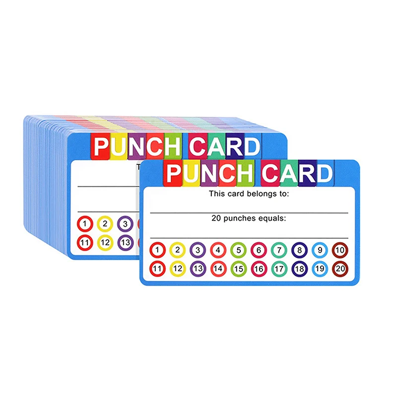 50Sheets Reward Point Punch Card Interactive Growth Record Tools Children Good Habit Cultivation Behavior Incentive Praise Card