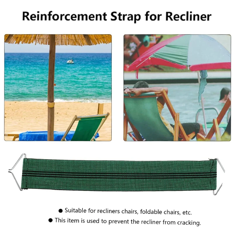 Chair Beach Belt Holder Gravity Elastic Reinforcement Belt Leisure Belt Lounge Chair Accessories Repair Rope Replacement