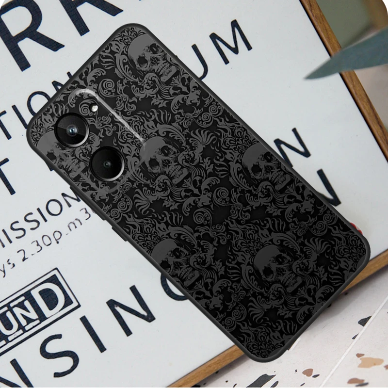 Gothic Skull For Realme C31 C33 C35 C51 C53 C55 C67 GT5 GT Neo 6 9 10 11 12 Pro Plus C21Y C25s C30 Case