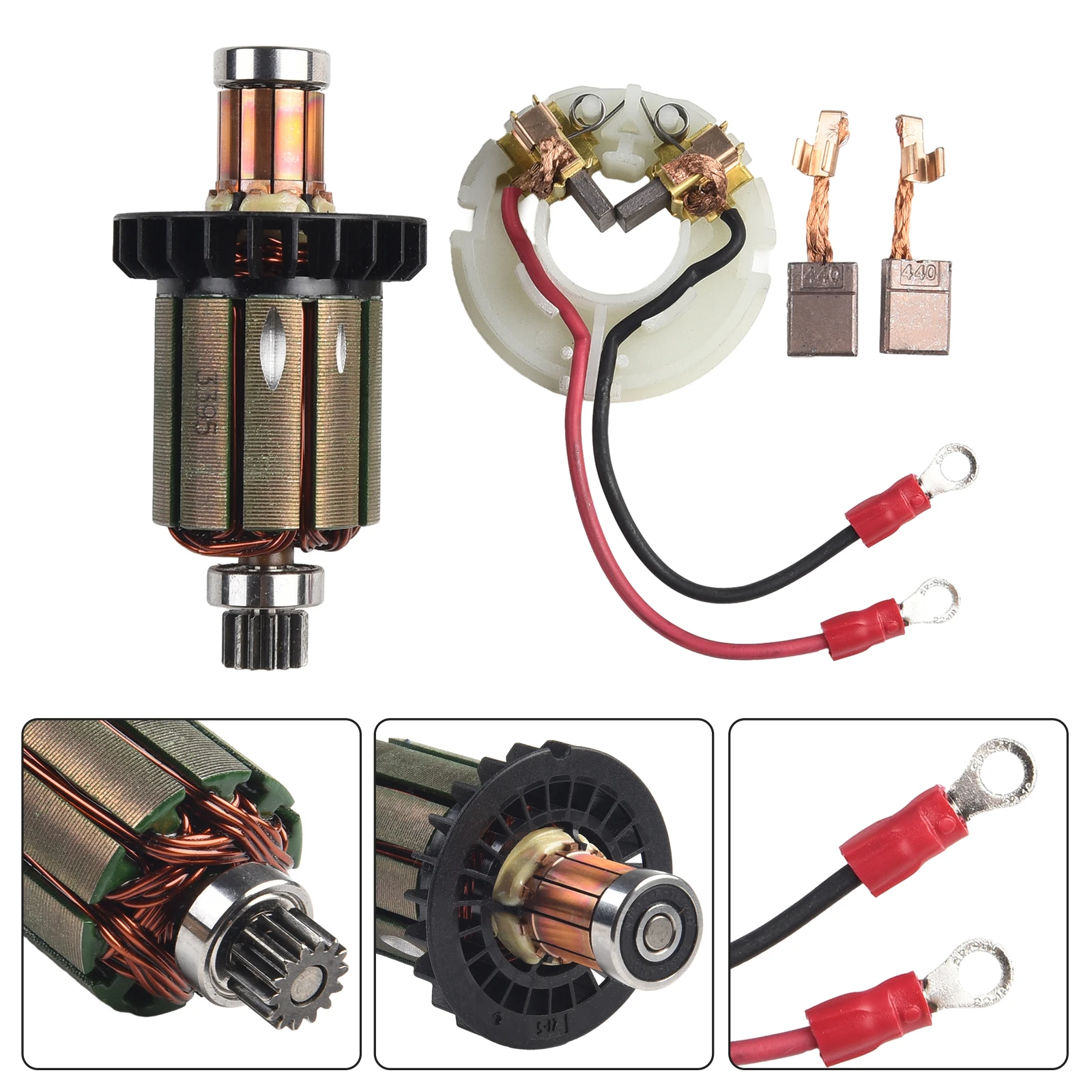 

Carbon Brush Holder Armature BHP458 CB440 DHP458 4pcs 9556 9556NB Angle Grinder Armature Rotor Carbon Brush Holder