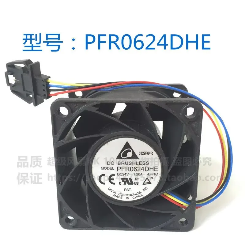 

For Delta PFR0624DHE 6038 24V 60mm 4 Wire High Performance Cooling Fan for Inverter