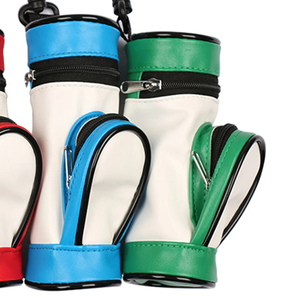 

Golf Ball Bag Accessories 3 Balls Holder Green White Portable Golf Training Tee ganizer Storage Pouch Pu Material Lightweight