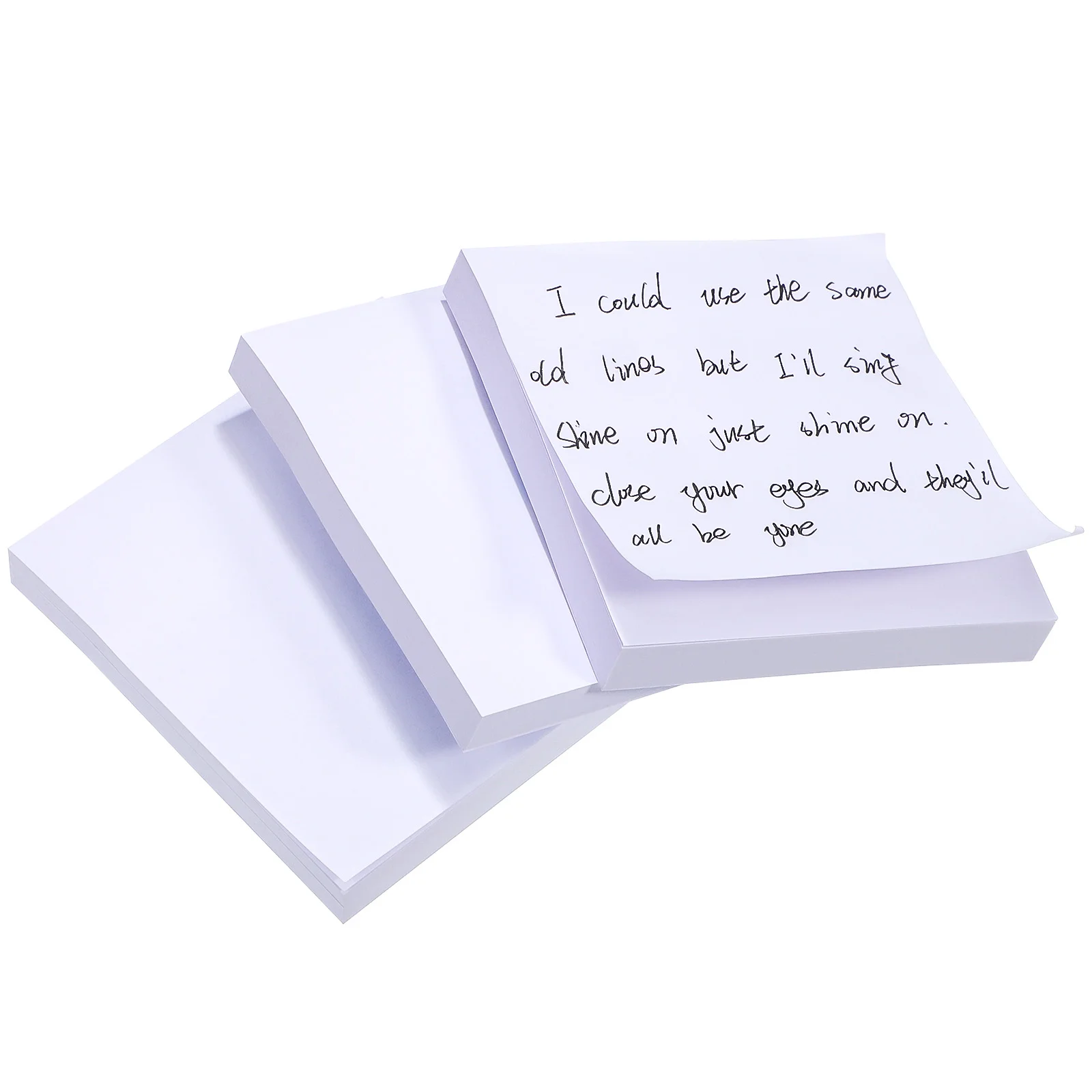 3 Pcs Student Stationery Notepad Office Notebook Square Pads Paper Adhesive Blank Memo Small Message