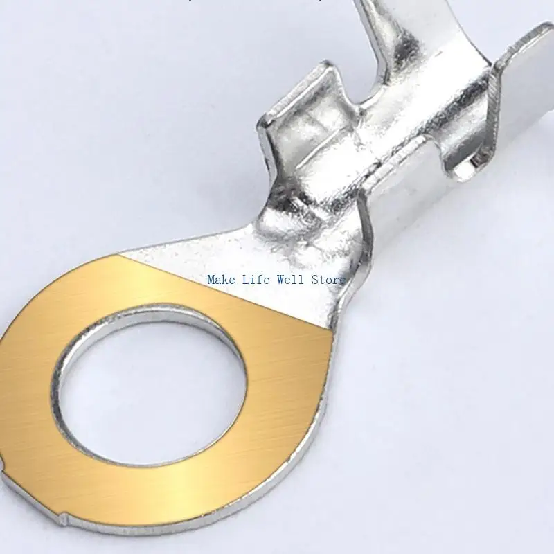  Sturdy Brass Materials 100Pcs Circular Wire Connectors with Properties Accessory for Maintenances and Installation