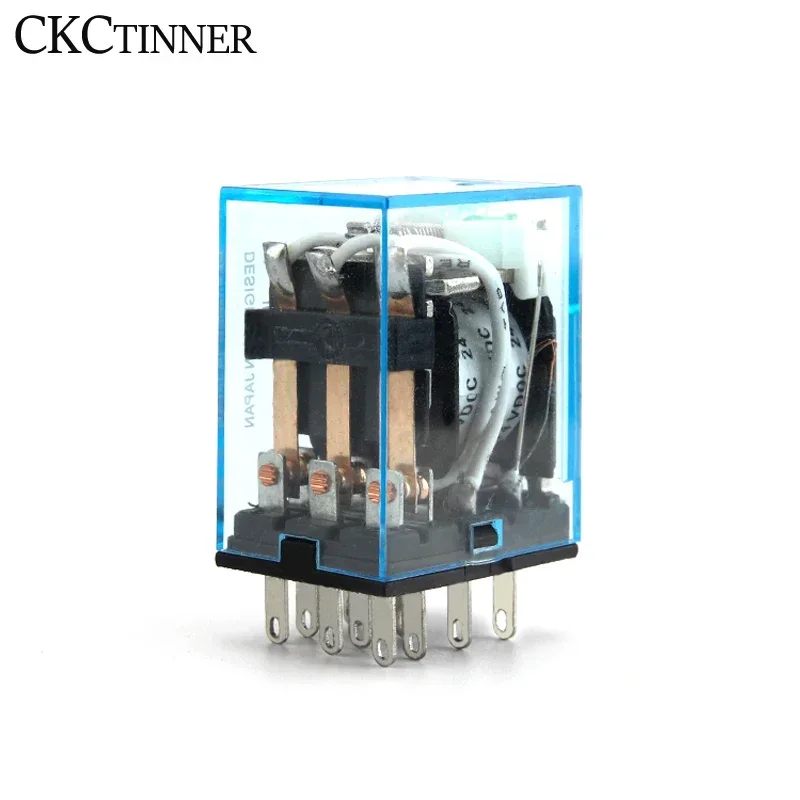 1pcs Intermediate relay HH53P MY3NJ Plug-In Relay  DC AC12v 24v AC110v 220v 5a Silver Contact PYF11a 11pins Relay Socket