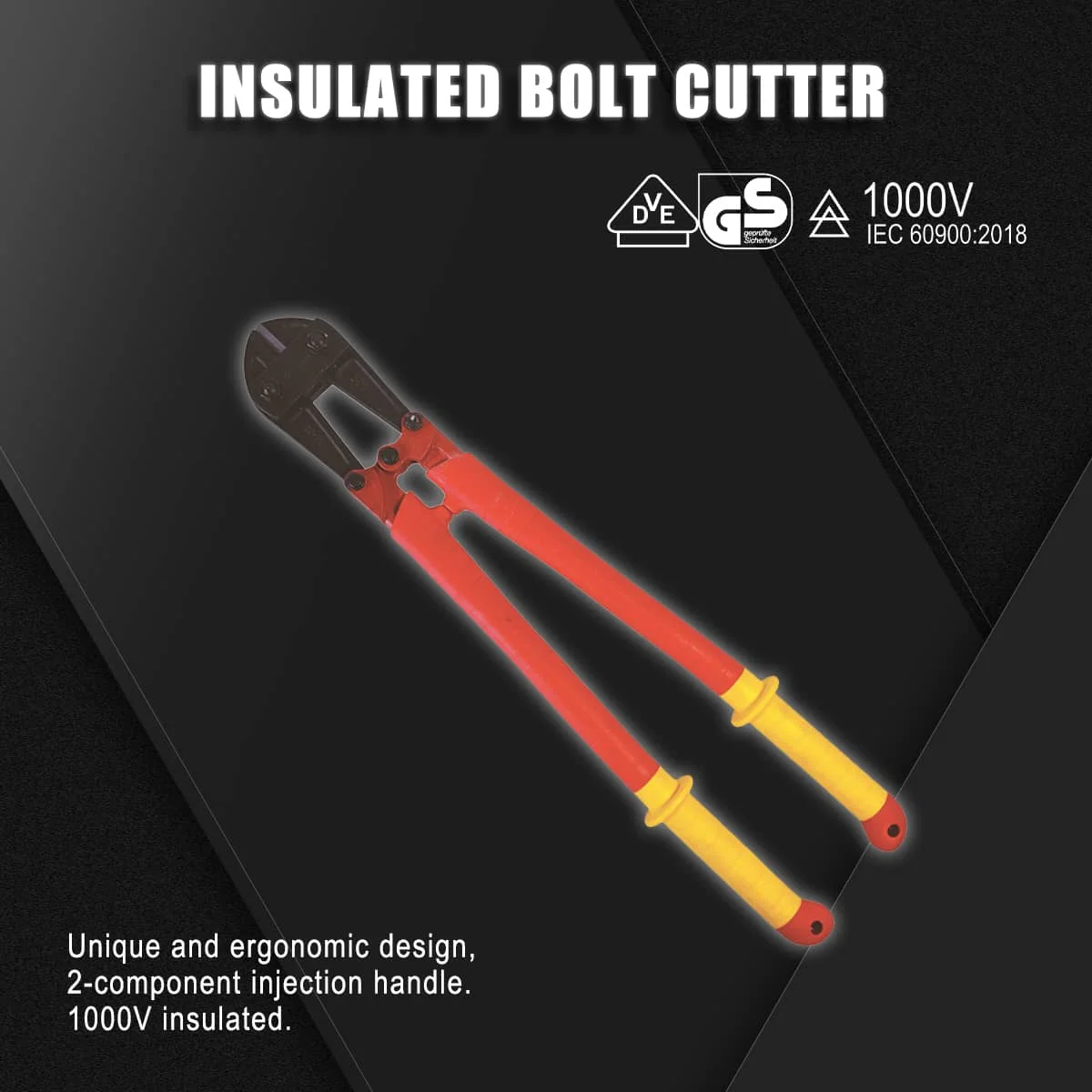 SFREYA S614 Insulated wire cutter 600/750/900mm VDE certified 1000V high insulation resistance, non-slip handle for Electrician