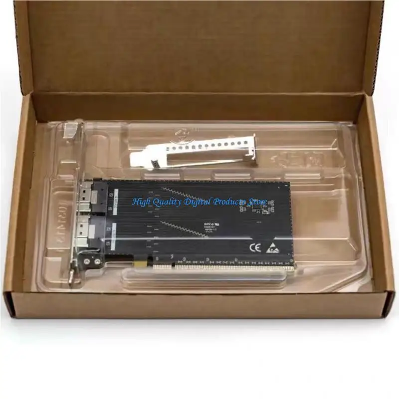 U2JE PCIe Storage Card with SFF-8654 Format for Internal Hardware Routing, Metal Mount Board for Host System Use and Layout
