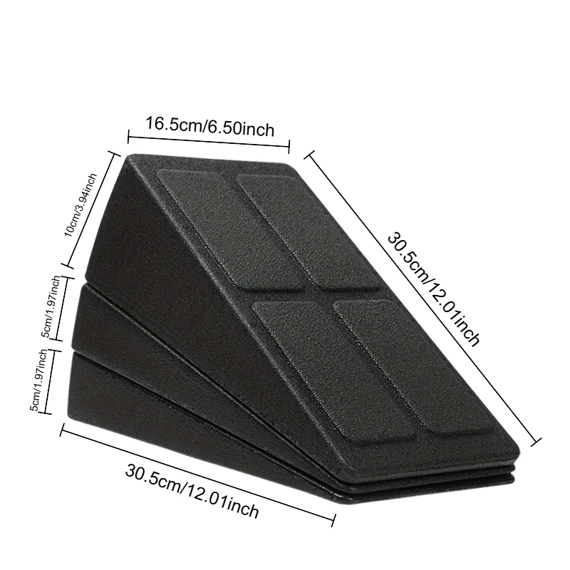 3 sztuk/zestaw cegły do jogi Squat Wedge Blocks Block Ramp Deadlift Slant Board regulowane antypoślizgowe nosze na łydki do ćwiczeń na siłowni