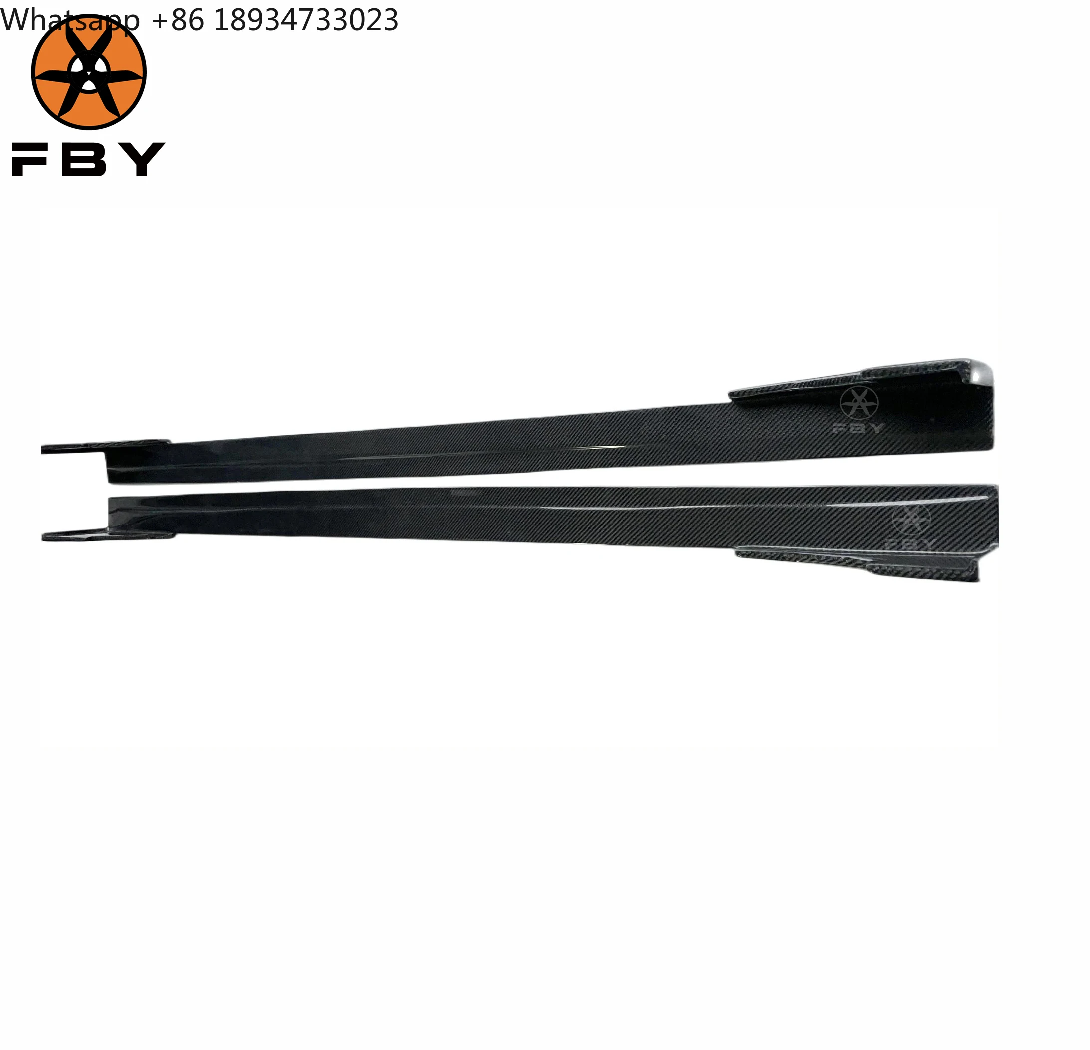 عالية الجودة MAD نمط ألياف الكربون الجانب حافة مصد السيارة لسيارات BMW 3 سلسلة 4 سلسلة F30 F32 F33 F35 2012-2017 ألياف الكربون الجانب تنورة #2