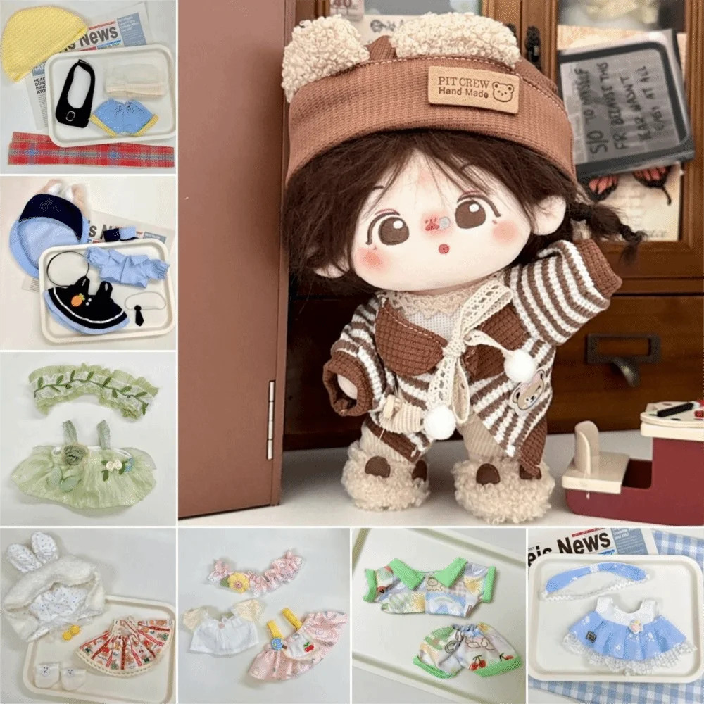 Vêtements de poupée multicolores mignons, faits à la main, plusieurs Styles, vêtements de poupée en peluche, accessoires de poupées cadeaux, jupe de princesse, jouets pour enfants