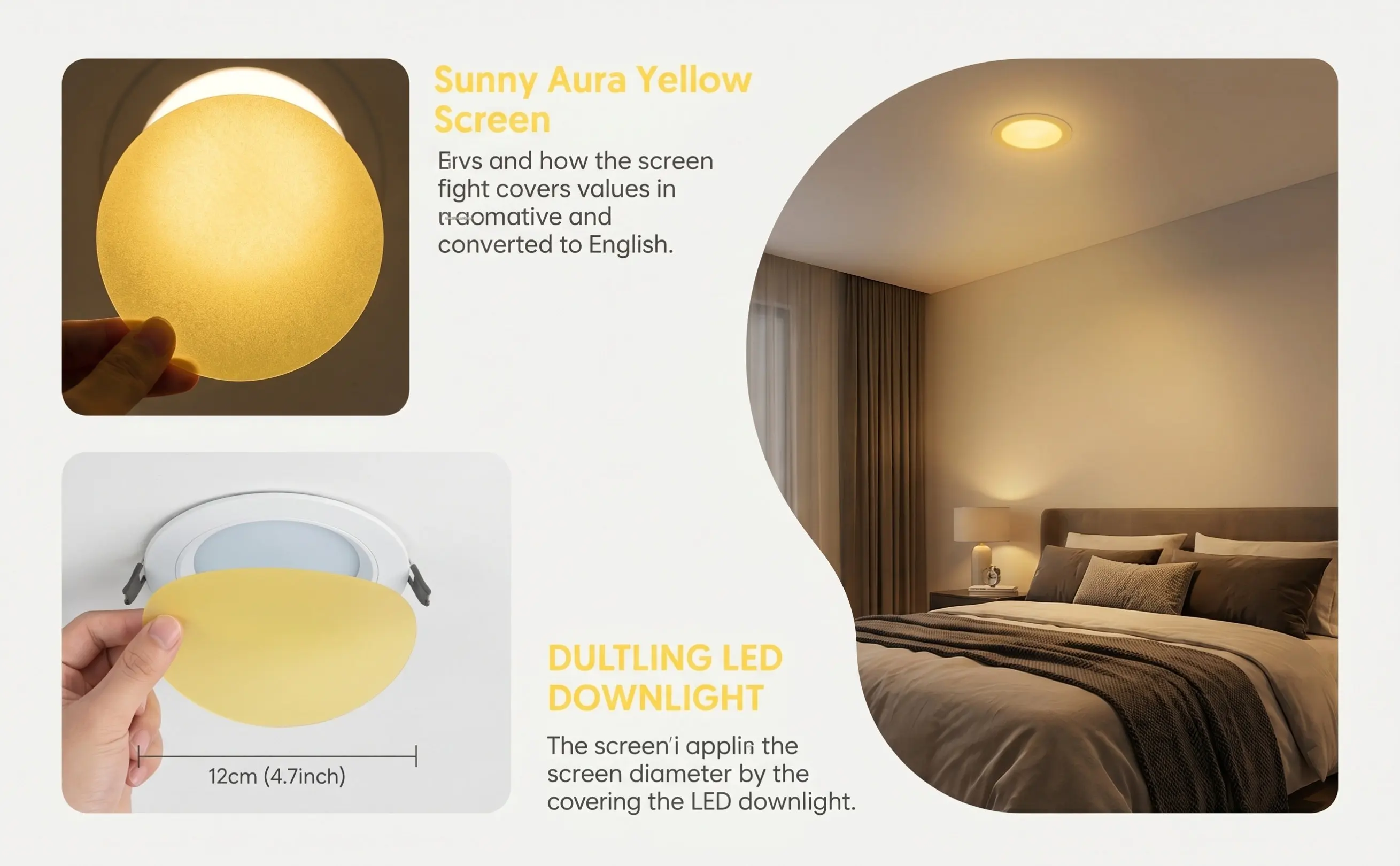15Pcs Round Light Color Filters 4.7inch Self-Adhesive Warm Light Filter Stickers for LED Spotlight Downlight Stage Lighting