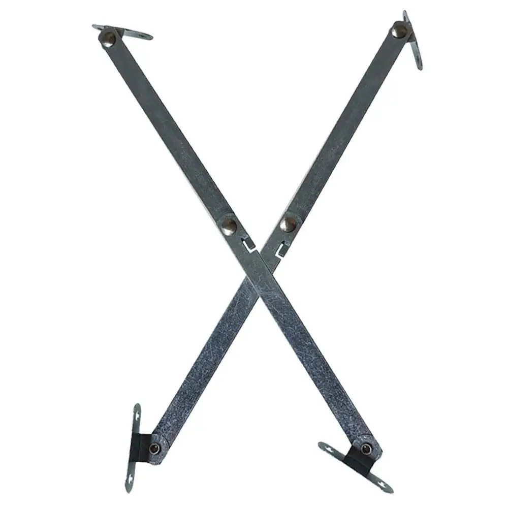 

1 Pair Mirror Connecting Rods Foldable Lid Support Hinges Chest Brackets Heavy Duty Iron Furniture Installation Silent Opening