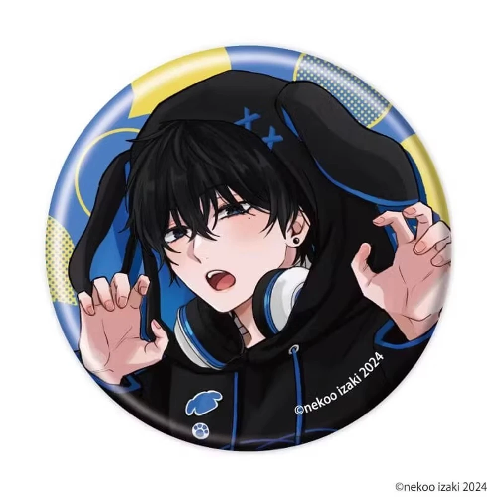 58mm Anime Dameman no Shiihamei zu Yabaman no Sasaki-kun Cosplay KOSTÜM Abzeichen Pin SPTE Weißblech Brosche Prop Geschenk