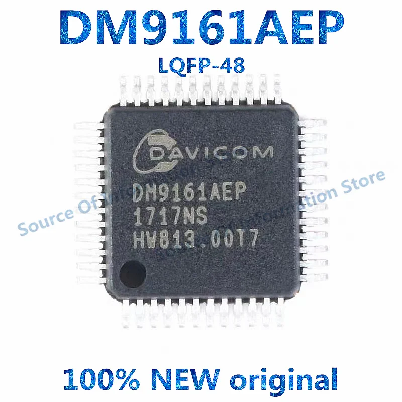 Low Power Fast Ethernet Transceiver IC Chip, DM9161AEP, LQFP-48, 100% New