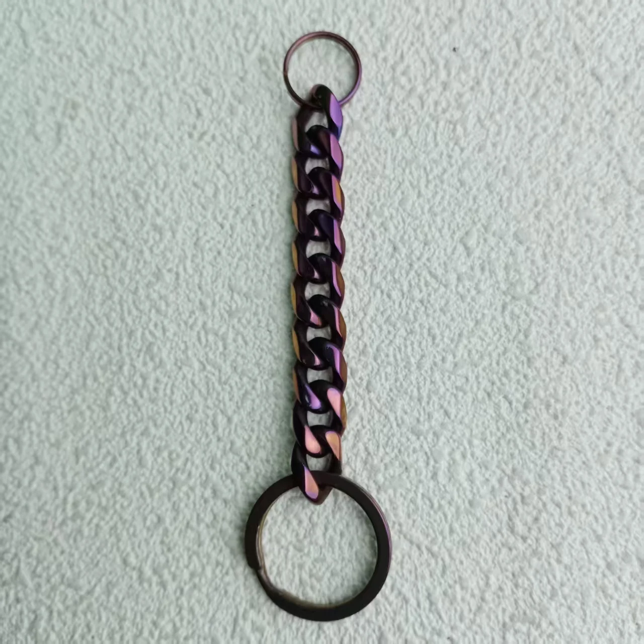 10.5mm Pure Titanium Ground Six-Sided Short Suspension Chain | Durable Titanium Jewelry Chain for DIY Craft & Daily Wear