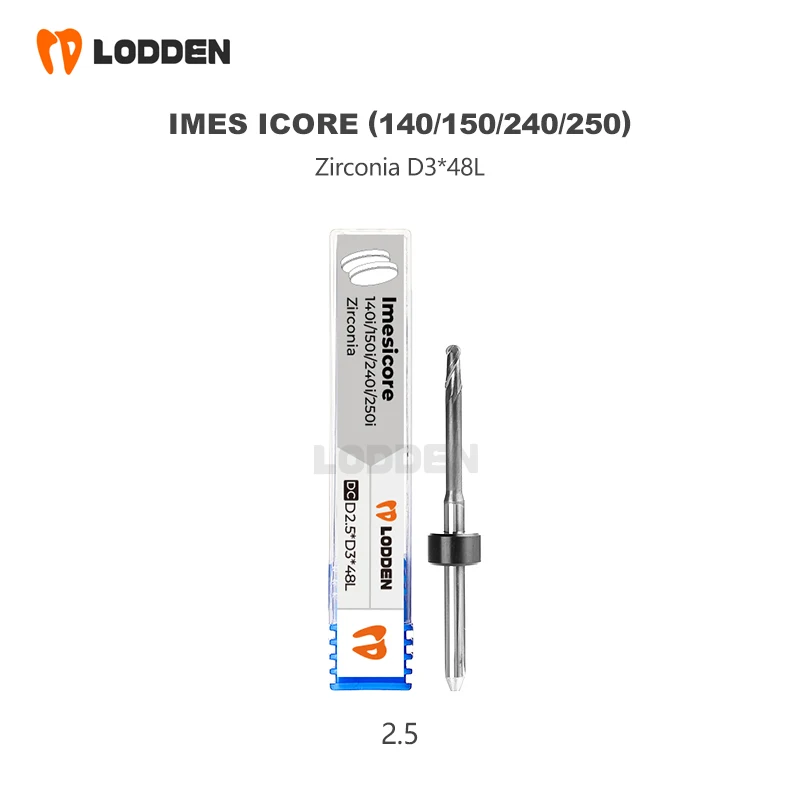 Dental Lab Milling Needle Grinding Zirconia Diamond for Imes-Icore 140i/150i /240i/250i Dental Burs 0.6/1.0/2.5mm Dentist Supply