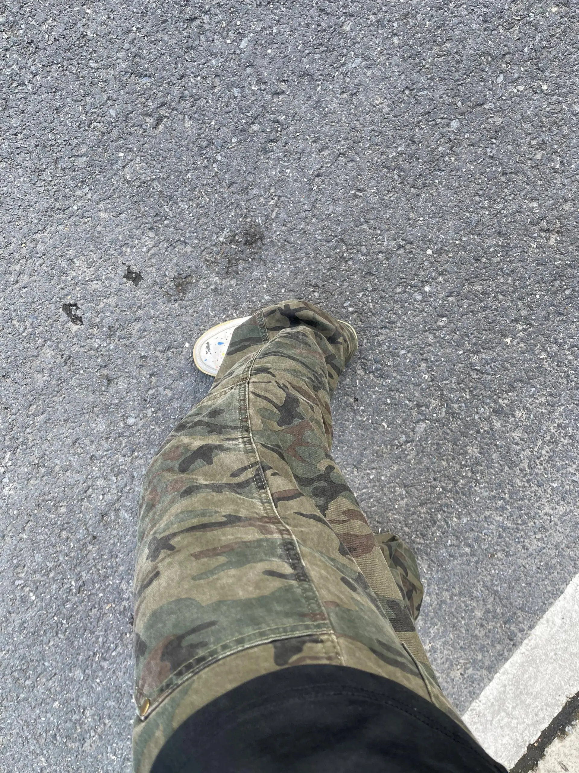 Plones de Trabajo de Camuflaje Retro Americanos para Hombre, Plones Hoados de Pierna Recta, Plones Largos Casua...