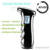 【GREENWON】 AT-65S Portable handheld Alcohol Tester Blue backlight Digital Breathalyzer Alcohol Tester