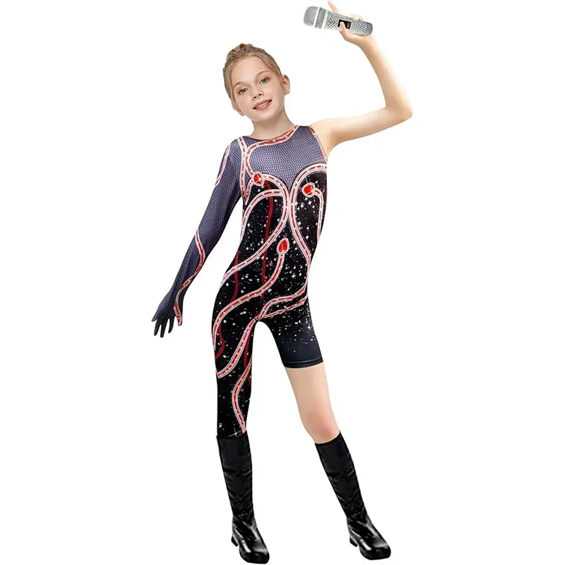 Movie Taylor Stage Jumpsuit Kids Girls Snake Cosplay Singer Concert Costume Bodysuit Zentai Halloween Outfit Uniform
