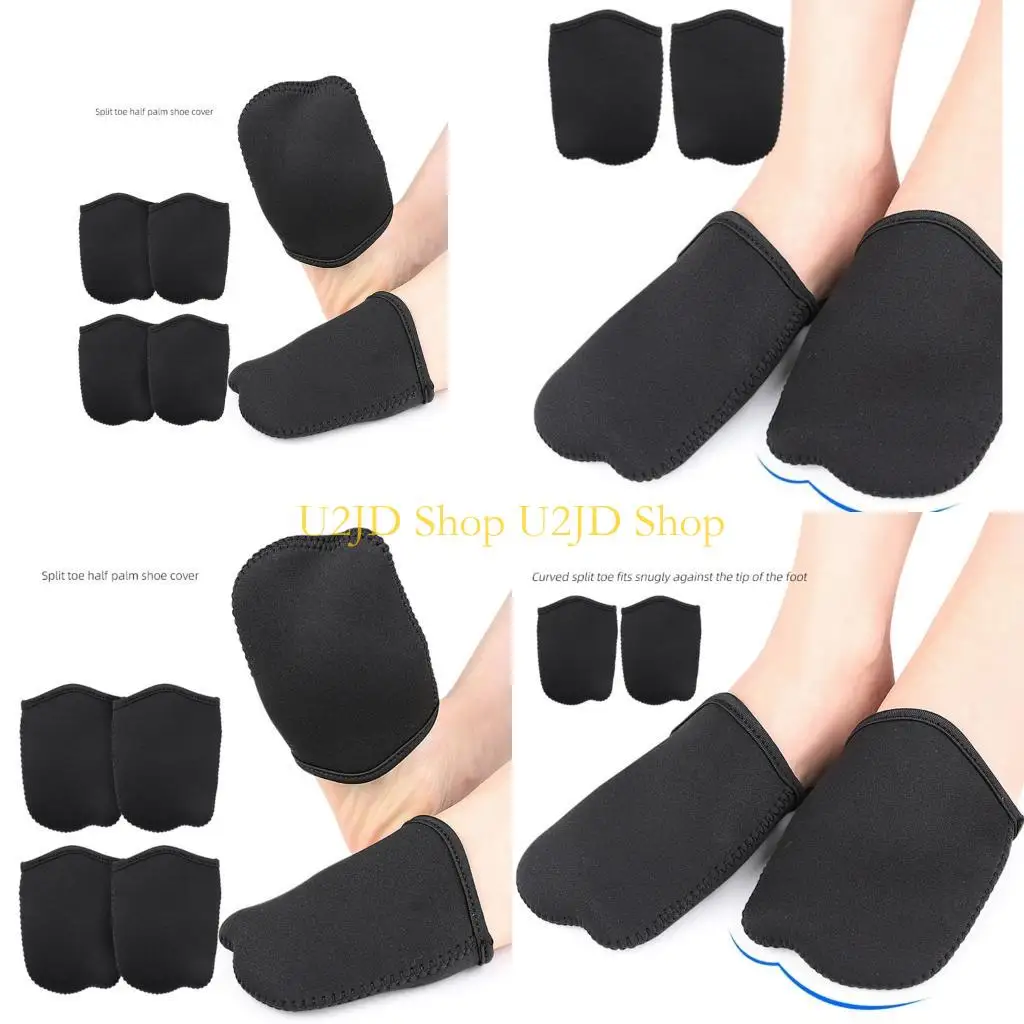 U2JD Flexible Half Foot Covers Frictions Resistant Thermal Comfort For Sports Enthusiasts Harsh Weather