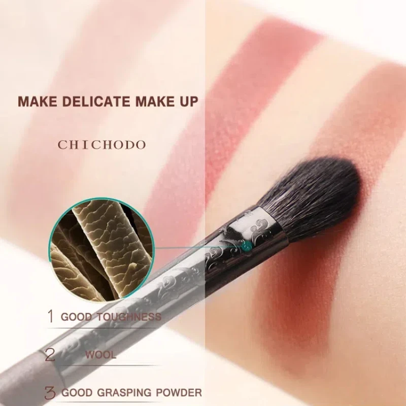 CHICHODO Professional animal hair makeup brush Large eye shadow shader brush Simple beauty tools - goat hair -E243