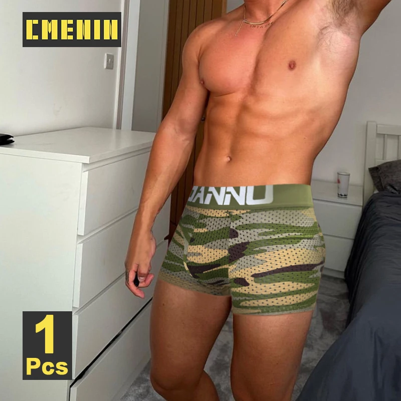 CMENIN Cotton Breathable Men Underwear Sexy Butt Lifting Camouflage Man Boxer Briefs Men\'s Panties Sissy Bikini Mens Underpants