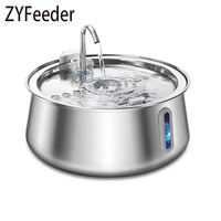 Cat Fountain Stainless Steel Pet Water Feeder 4L Large Capacity Automatic Pet Water Dispenser Multi-layer Filtration Water Bowl