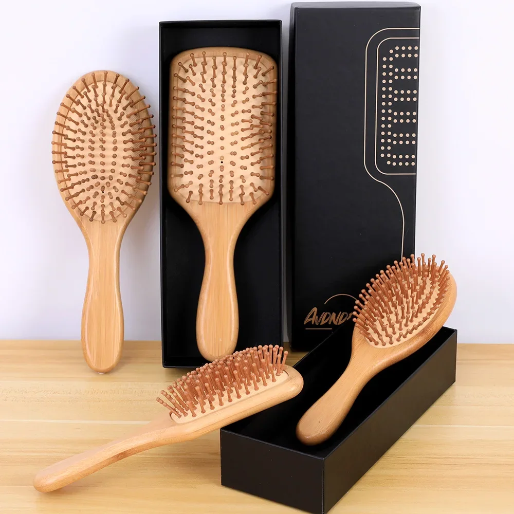 Wholesale Scalp Massage Comb, Bamboo Air Cushion Comb Combination, Household Air Bag Comb, Hair Comb, Small Comb