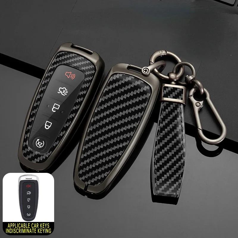 

Zinc Alloy Car Key Case Cover keychain For Ford Escape Focus C Max Kuga Edge Explorer Taurus Keyring Remote Protection