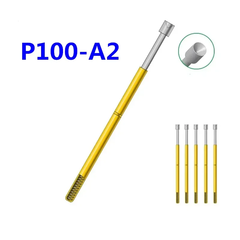 20PCS P100 Series PCB Spring Test Pins P100-A2 A3 B1 E2 H2 J1 Q1 Q2 T2 LM2 LM3 Outer Diameter 1.36mm Length 33.5mm PCB Probe