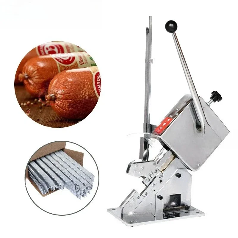 Manual U-buckle, sausage plastic bag packaging and sealing machine, piercing machine