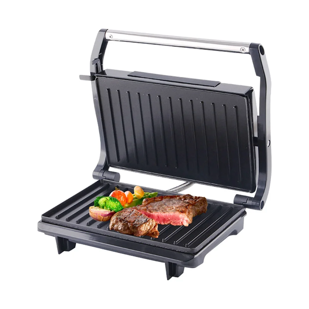 ماكينة شرائح اللحم المنزلية عبر الحدود، تسخين مزدوج الجوانب، بانيني، خبز التوست، ساندويتش اللاحم #4