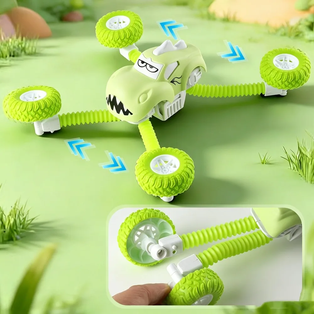 Children's Sliding Telescopic Car Cartoon Monster Car Boy and Girl Toy, Random Color and Style
