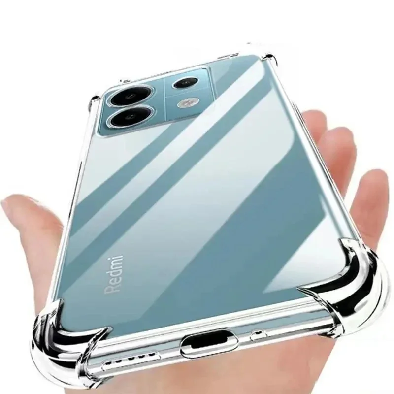 Transparent Shockproof Airbag TPU Case for Xiaomi 14T Pro Redmi A3 4G A1 Plus + Protective Cover Capa Fundas Shell Coque