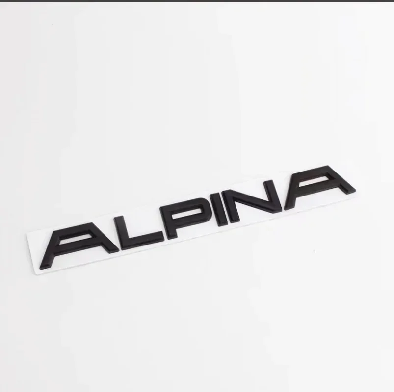 3D Metal Chrome Black Alpina Letters Rear Boot Trunk Stickers Fender Emblem Badge Decals B7 B6 D4 D5 Car Styling Accessories