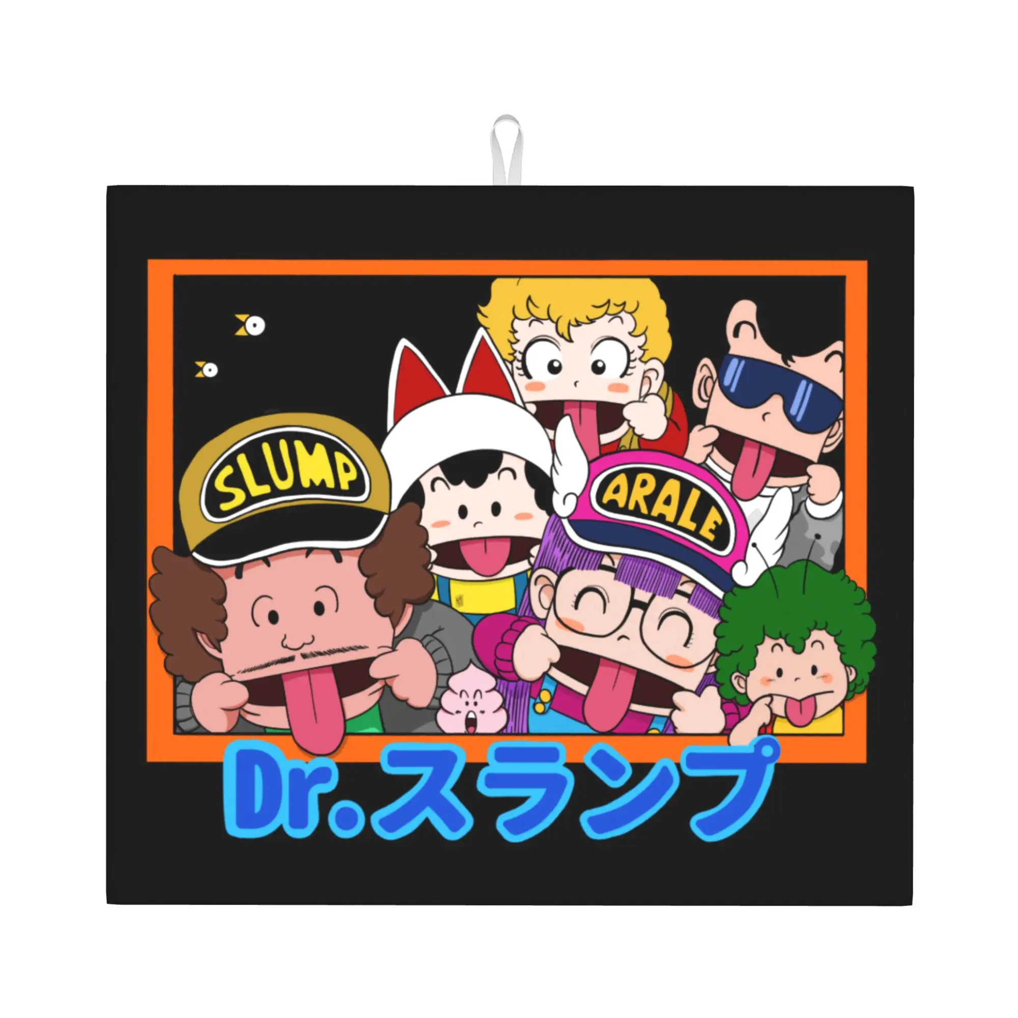 Dr Slump and Arale Chan Non‑Slip Waterproof Absorbent Barware Tableware Oil Proof Reusable  Bathroom Drying Mat For Kitchen