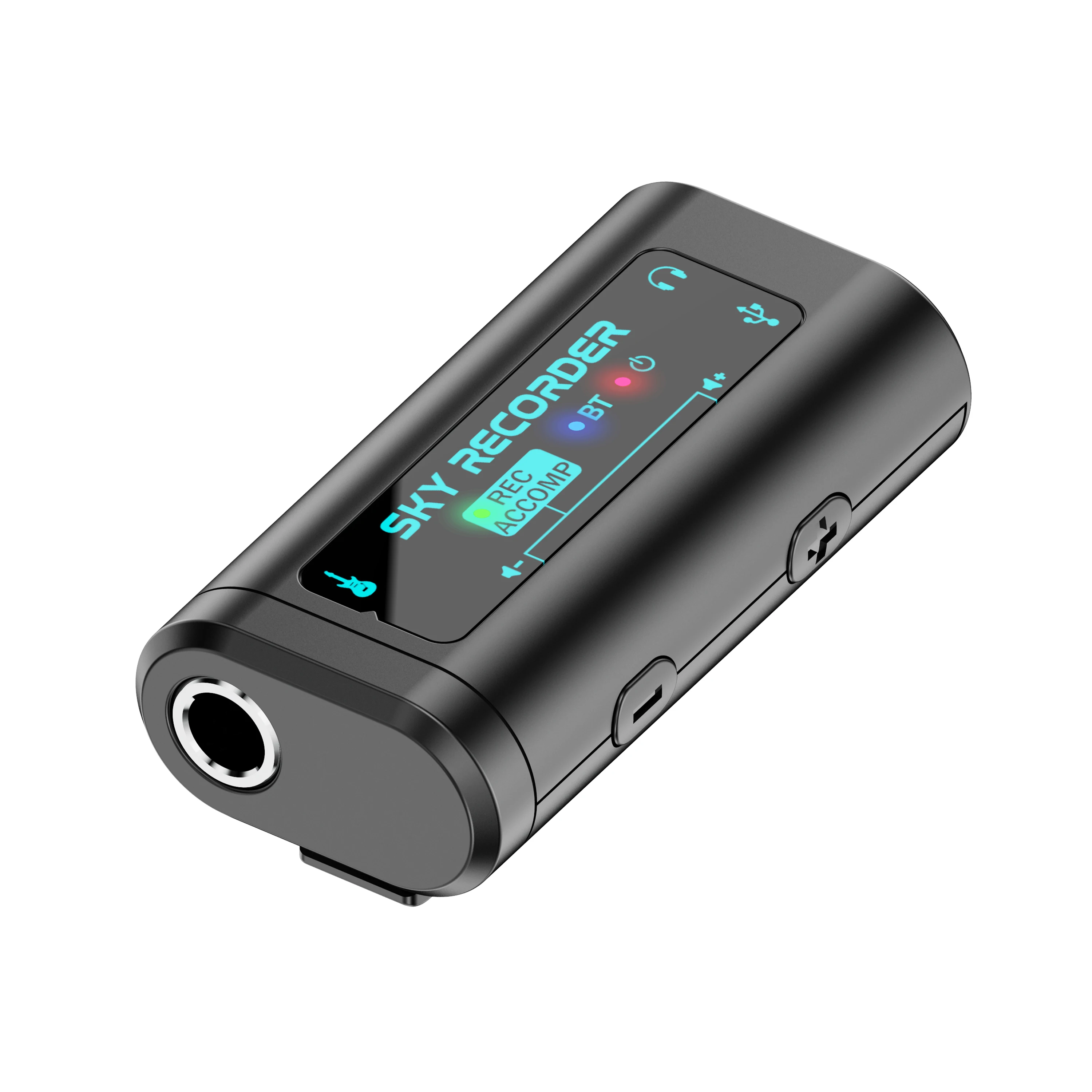 واجهة صوت محمولة عالية الدقة - USB-C متعددة الأنظمة متوافقة مع تسجيل الجيتار والبث